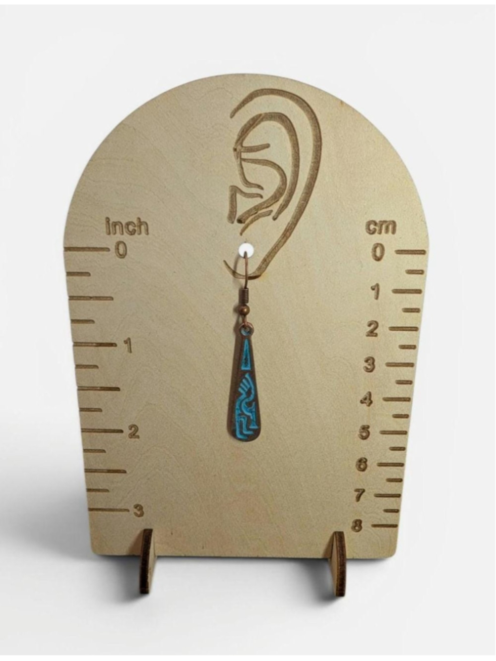 Kokopelli Dangle Earrings, Antique Style Copper Patina Tone Southwestern - Picture 10 of 10